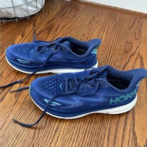 Hoka Navy and Teal Athletic Shoes